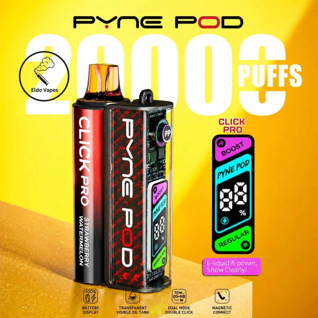 PYNE POD CLICK PRO 20000 Puffs FULL KIT Rechargeable Vape